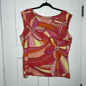 New York & Company Multicolor Floral Blouse